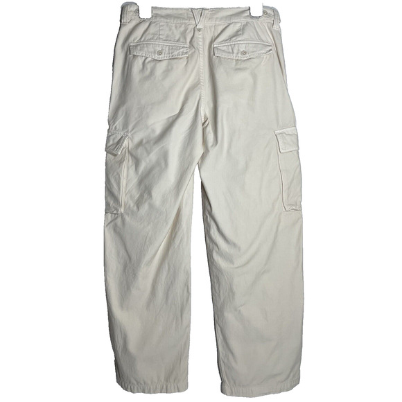 Madewell Factory Cream Low Slung Cargo Wide Leg Pants Regular Size 26 - Picture 5 of 9